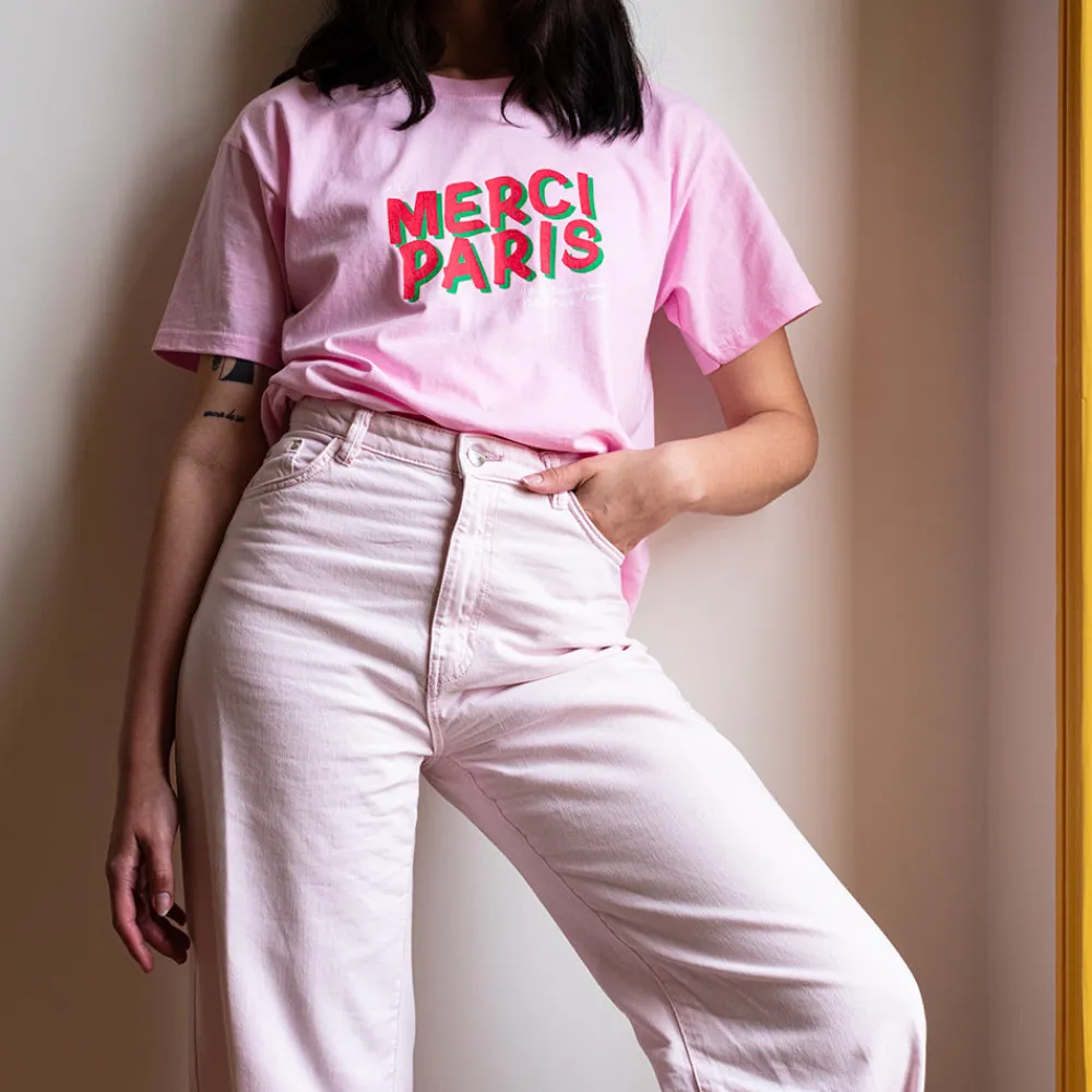 Best Sale 1473 SCRKS Merci - T-shirt unisexe - Rose