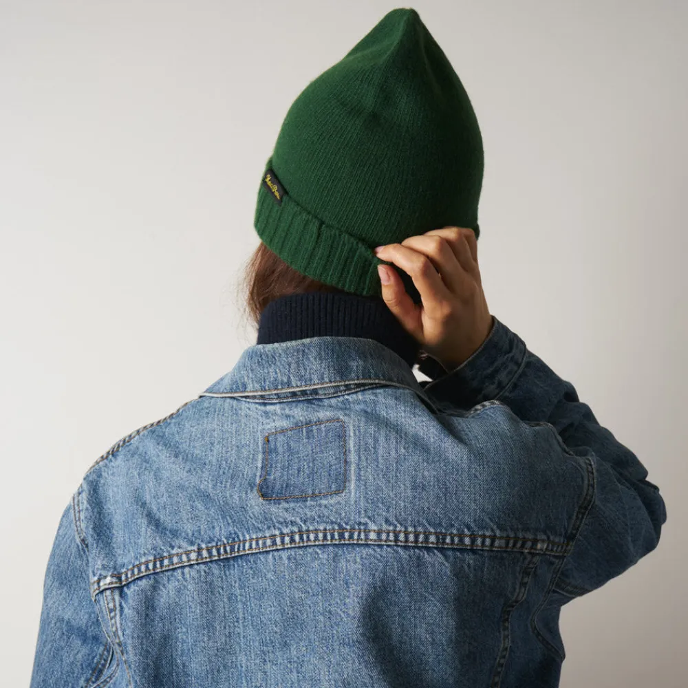 Flash Sale ST01 Merci - Bonnet en laine et cachemire - Vert & Jaune