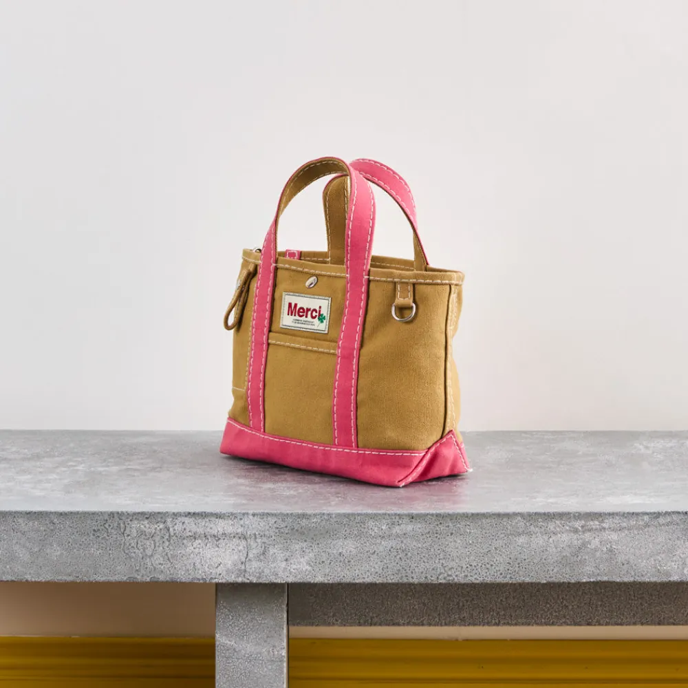 Store G01 Merci - Cabas Candide Mini en canvas - Rose