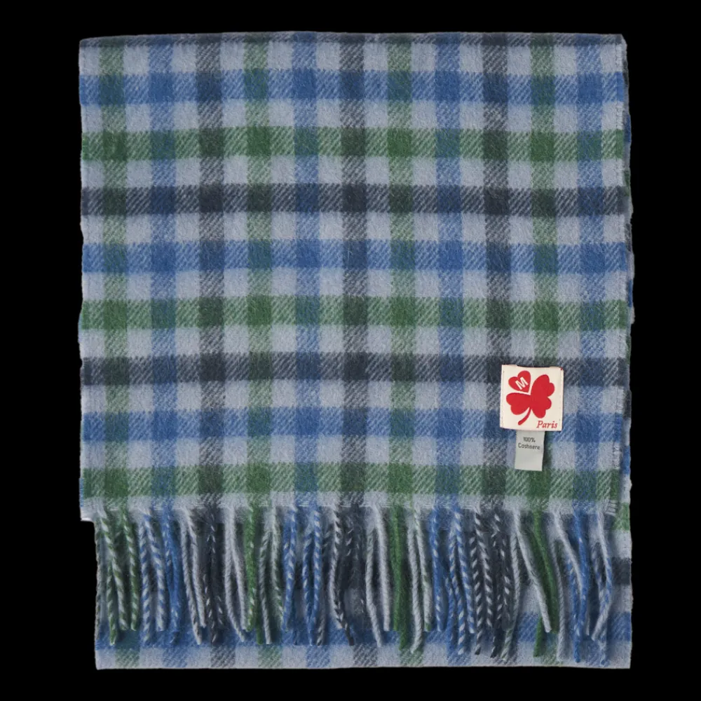 Discount JE01 Merci - Echarpe en cachemire Harry - Vichy Bleu