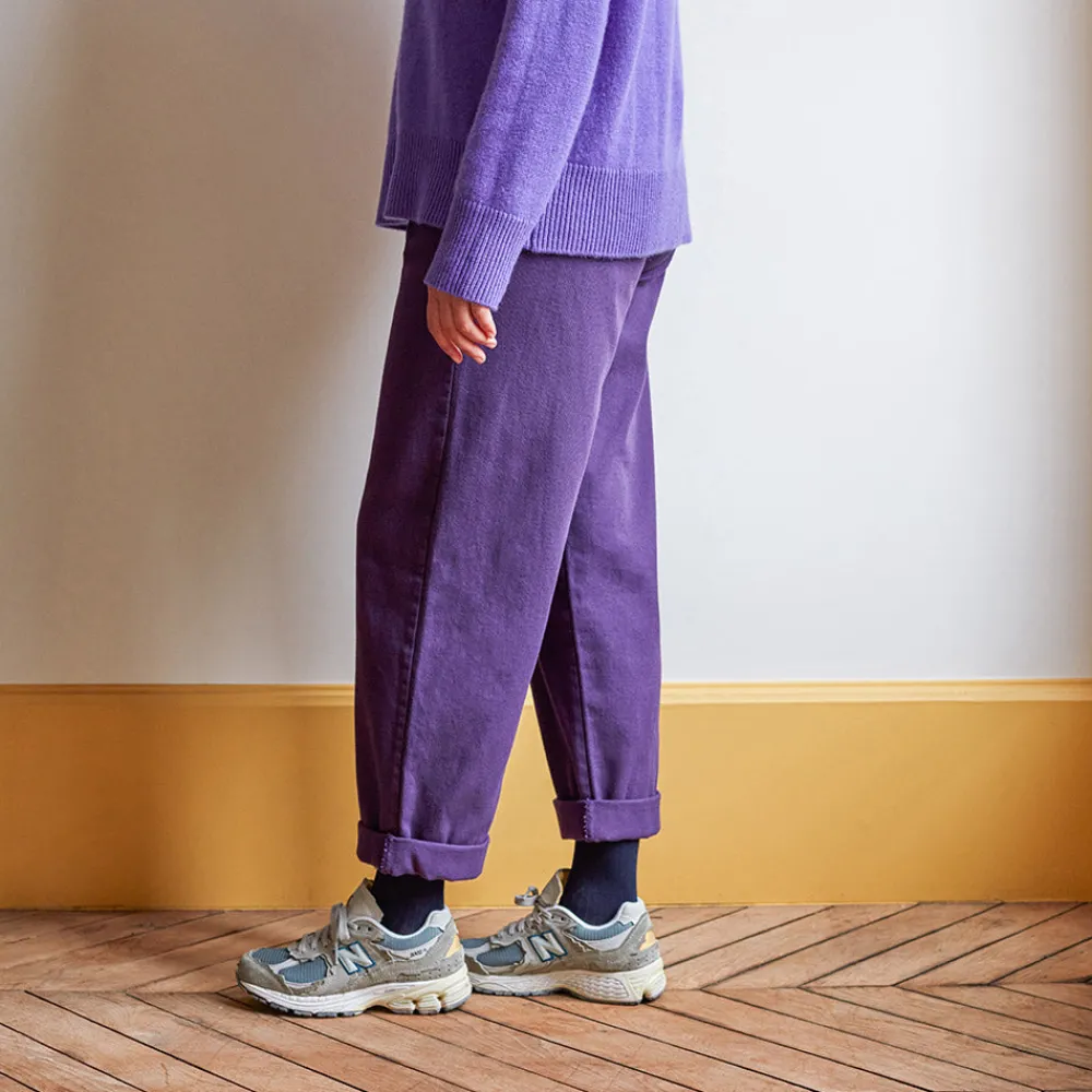 Shop MERCI - Pantalon en coton - Améthyste Violet