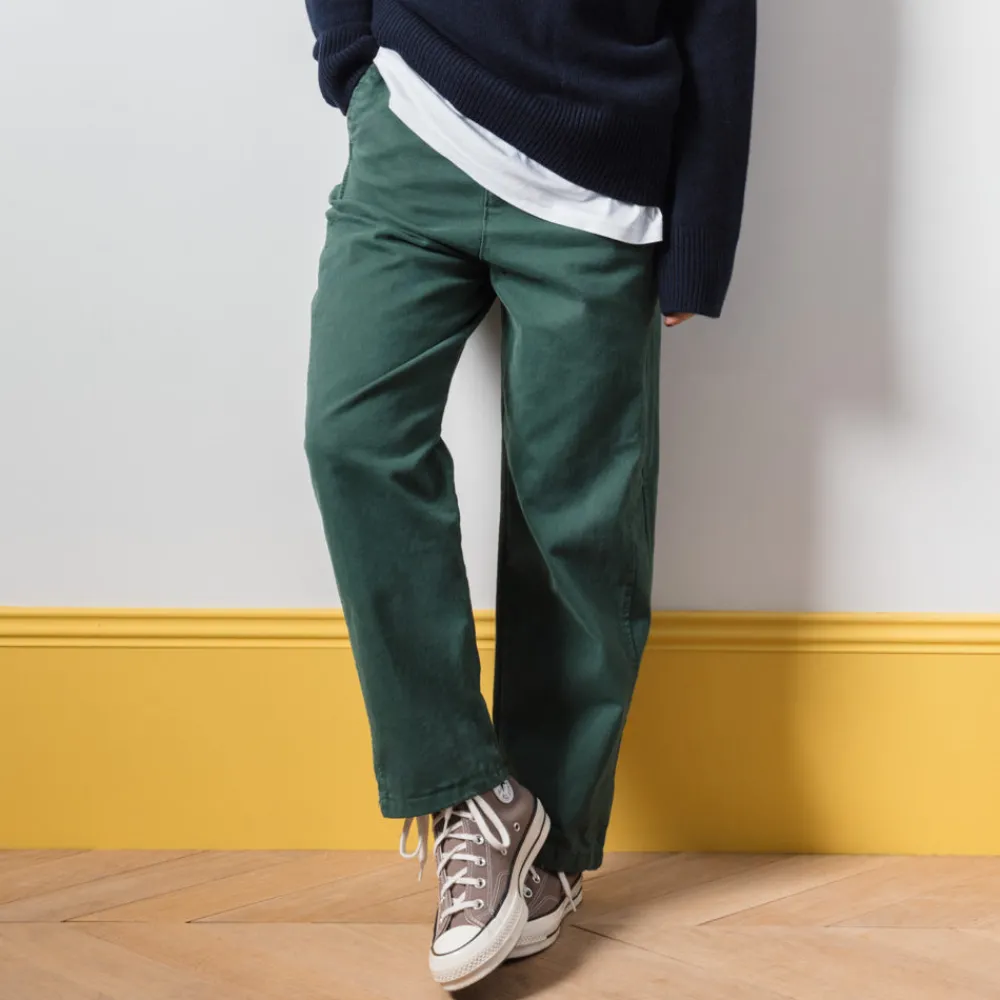 Online J01 Merci - Pantalon en Coton - Forest