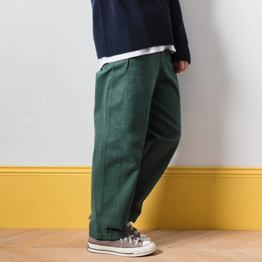 Online J01 Merci - Pantalon en Coton - Forest
