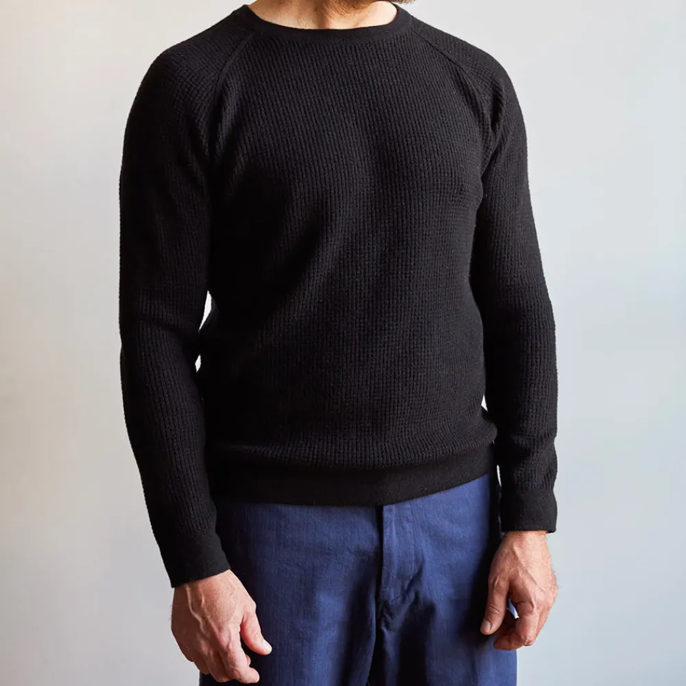 Outlet MERCI - Pull en laine - Noir Charbon NoirCharbon