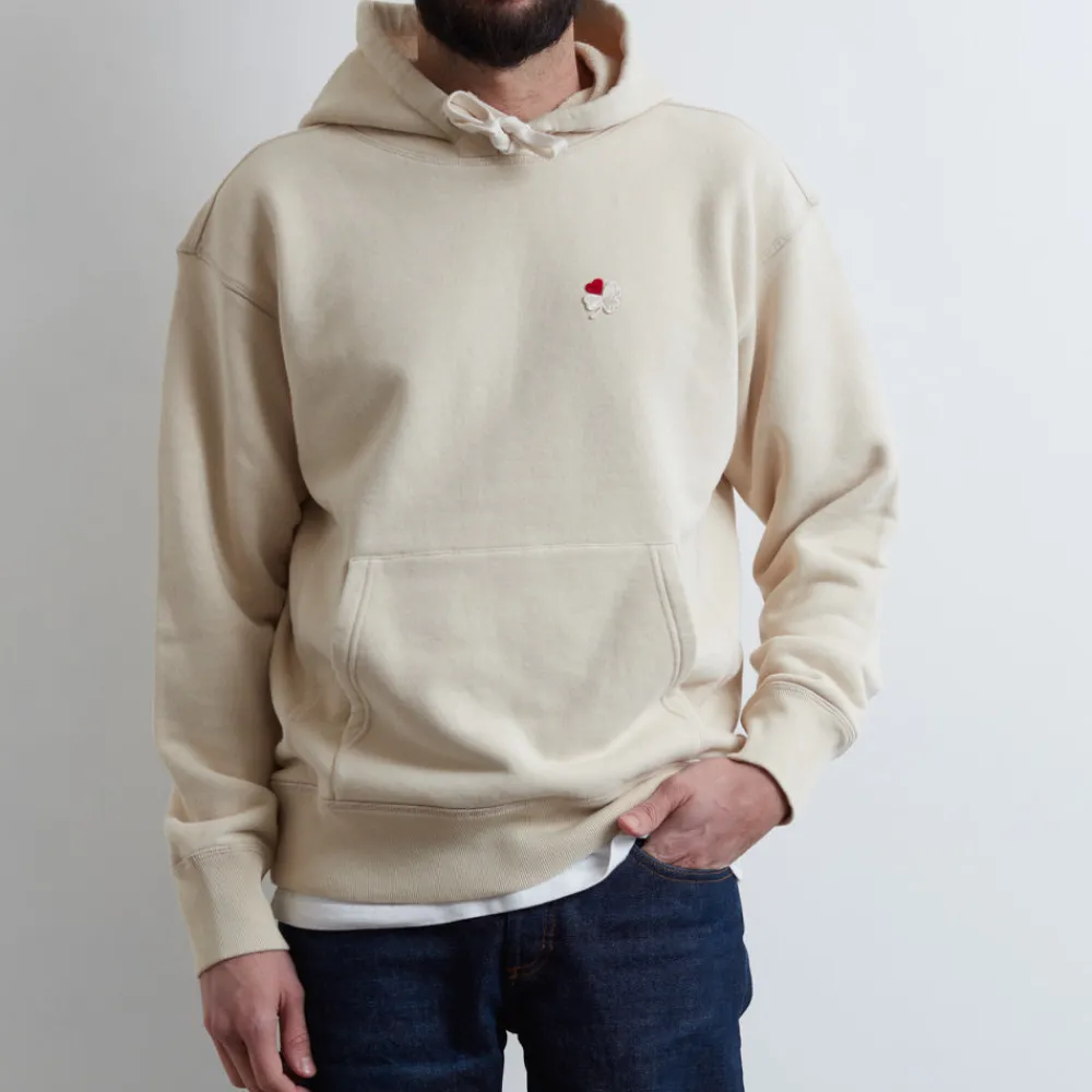 Shop PE01 Merci - Sweat à capuche Lucky - Cream