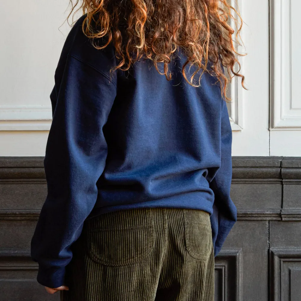 Discount Merci - Sweat unisexe Non "Rive Droite" - Bleu Marine