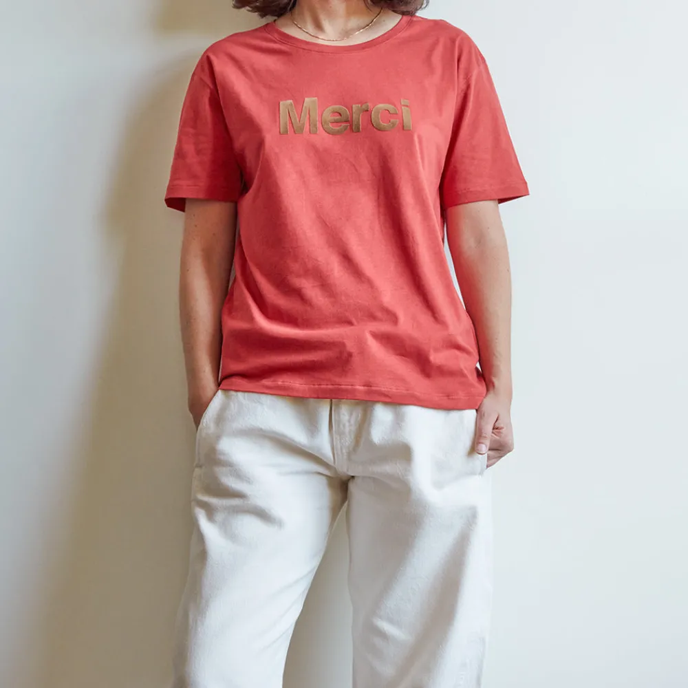 Store MERCI - T-shirt logo - Rouge