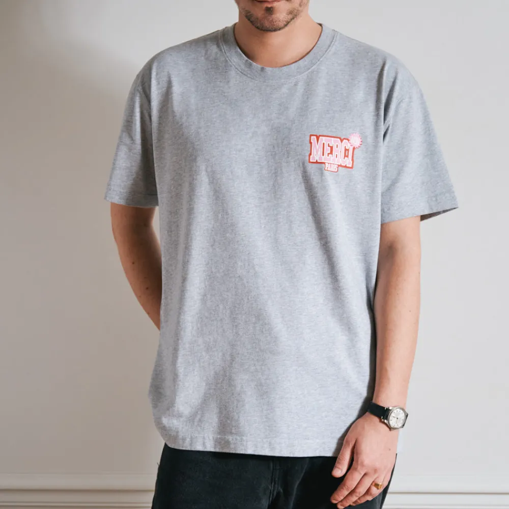Fashion BS01 Merci - T-Shirt Non Merci College - Gris