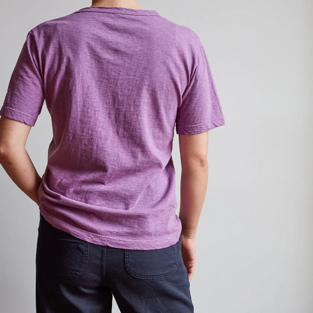 Outlet MERCI - T-shirt uni en coton - Violet