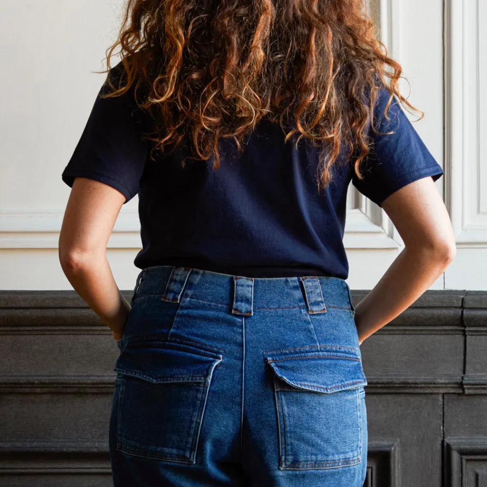 New Merci - T-Shirt unisexe Non "Rive Gauche" - Marine Bleu