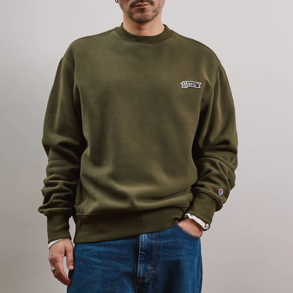 Cheap CHAMPION Merci x - Crewneck - Olive