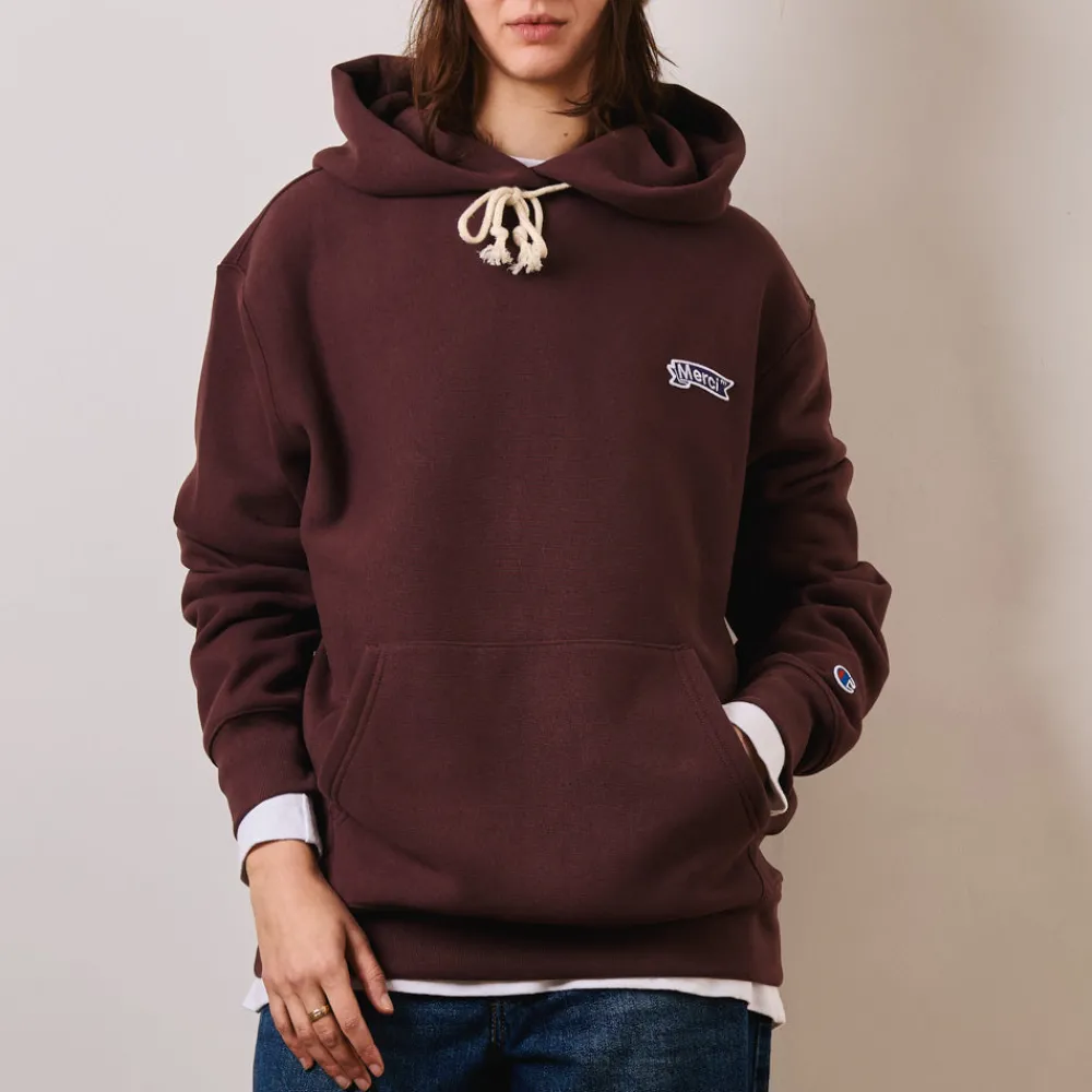 Best CHAMPION Merci x - Sweat à Capuche - Marron