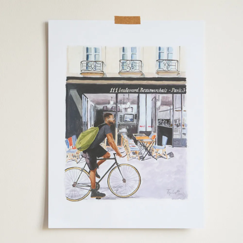 Hot 2202 IMPRIM AD HOC Merci x Ján Teplan - Affiche Bicycle