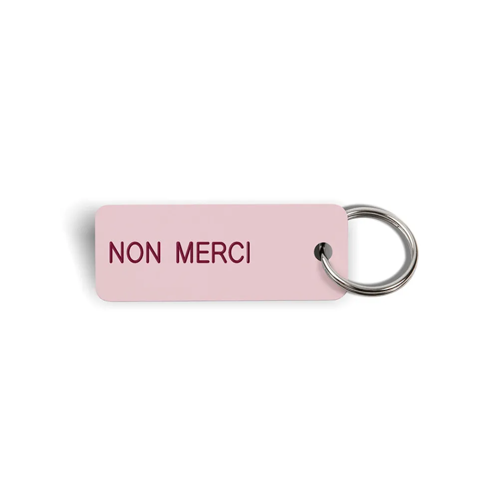 Online Various Keytags Merci x - Porte-clé "Non Merci" - Rose