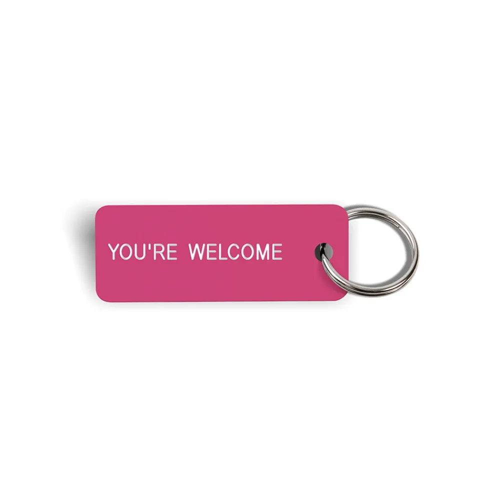 Shop Various Keytags Merci x - Porte-clé "You're Welcome" - Rose