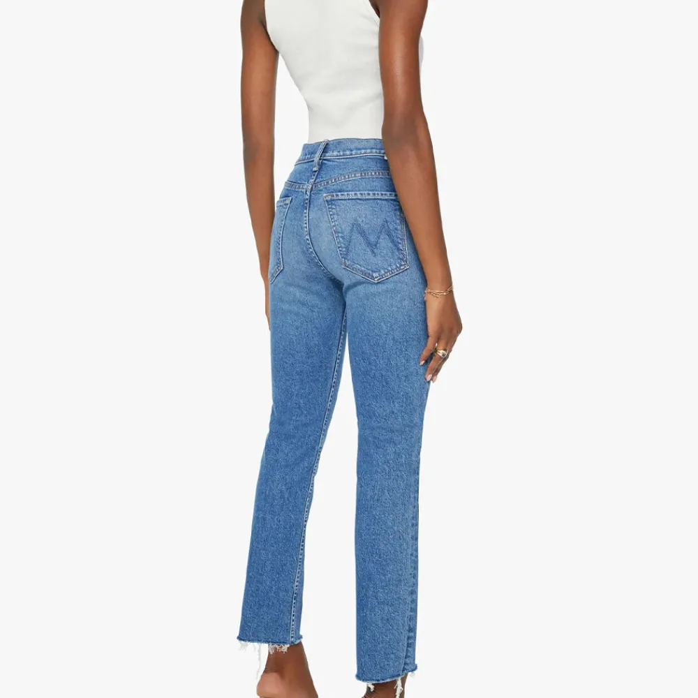 Discount Mother - Jeans The Tomcat Ankle Fray - Bleu