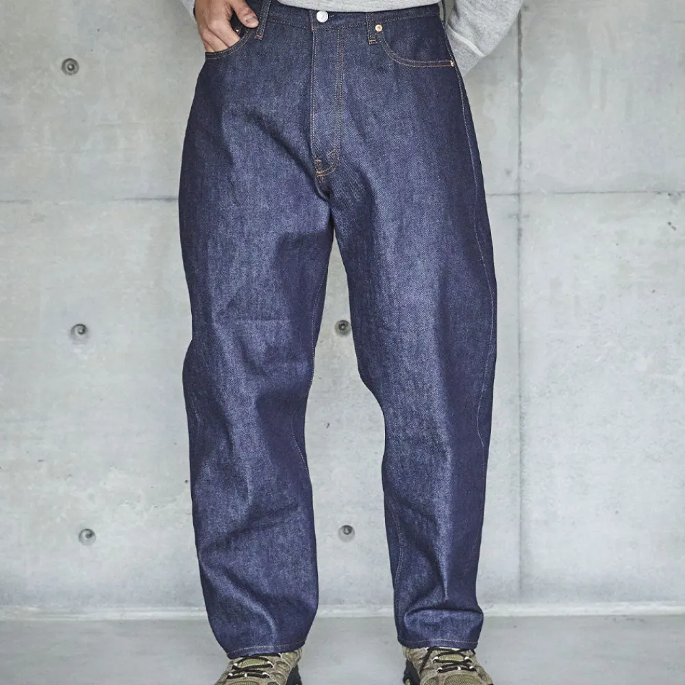 New OrSlow - Jeans 101 Dads Fit Denim - Bleu