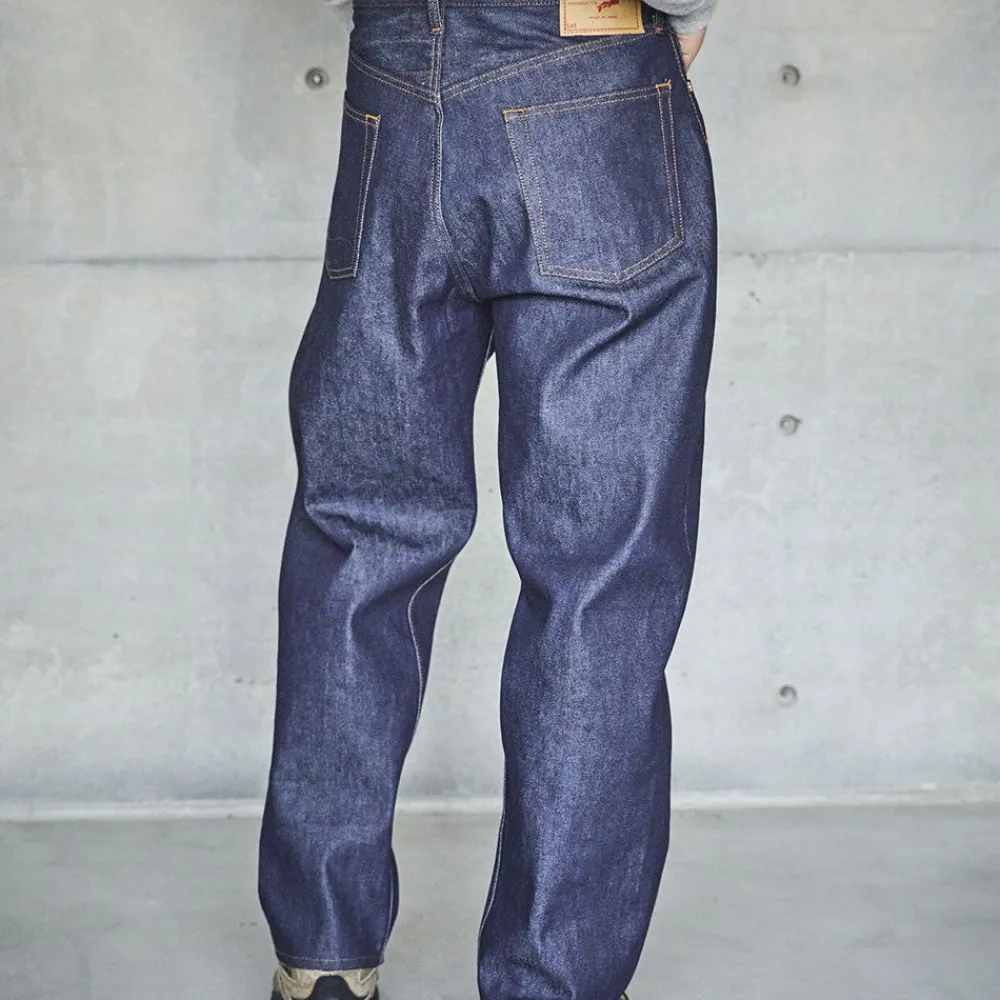 New OrSlow - Jeans 101 Dads Fit Denim - Bleu