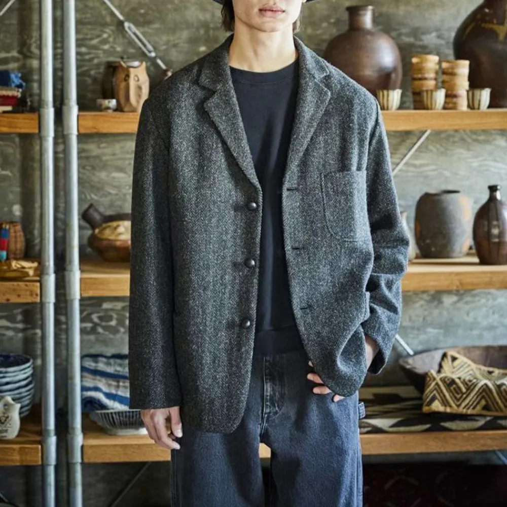 Cheap ORSLOW - Veste Décontracté Harris Tweed - Noir