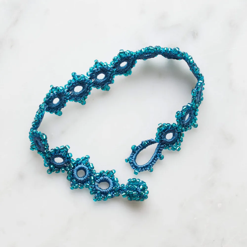 Hot #N/A Ottomania - Bracelet crochet Daisy - Turquoise