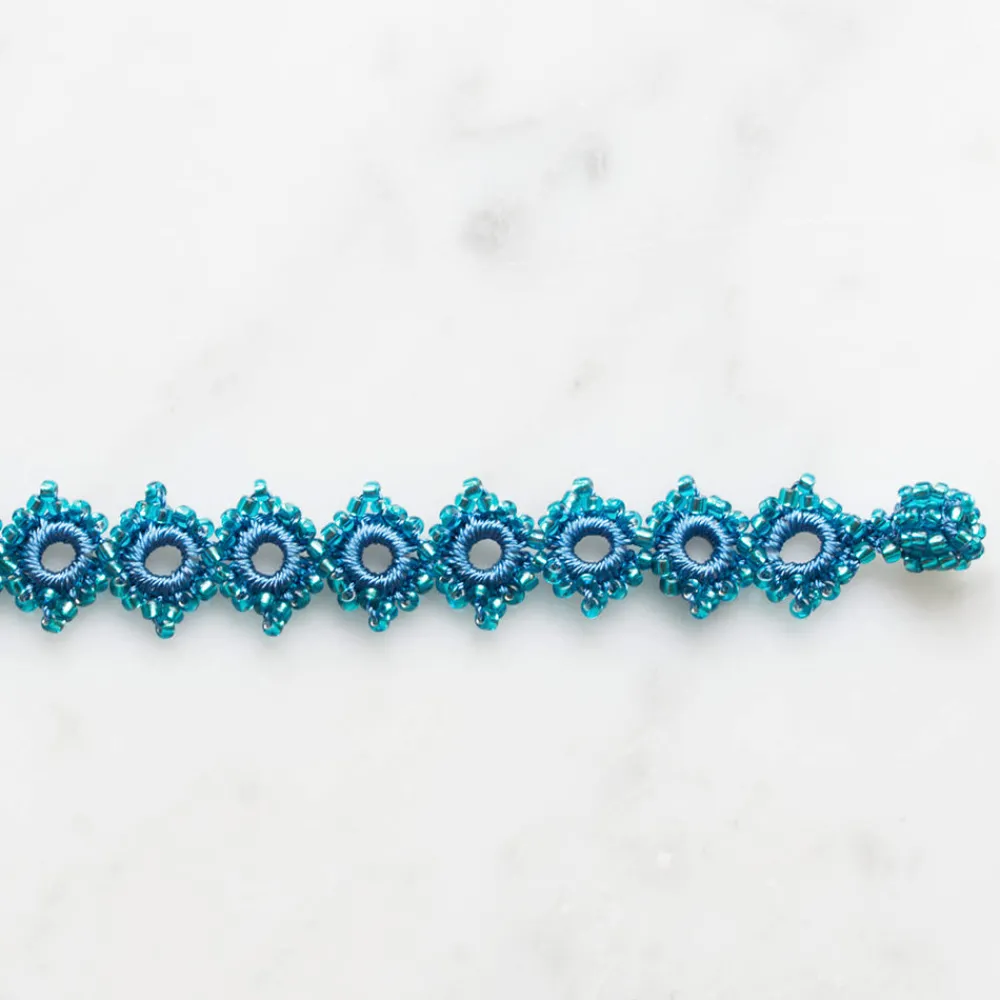 Hot #N/A Ottomania - Bracelet crochet Daisy - Turquoise