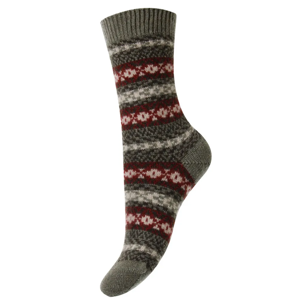 Cheap Pantherella - Chaussettes Cachemire Fair Isle - Vert