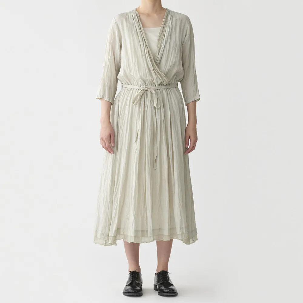 Shop PAS DE CALAIS - Robe ceinturée - Pale vert