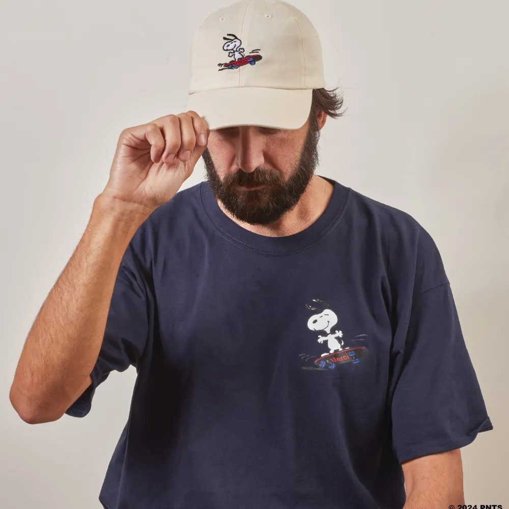 Cheap M05 Peanuts x Merci - Casquette Skate - Ecru