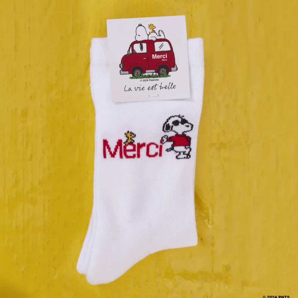 Discount F01 Peanuts x Merci - Chaussettes - Blanc