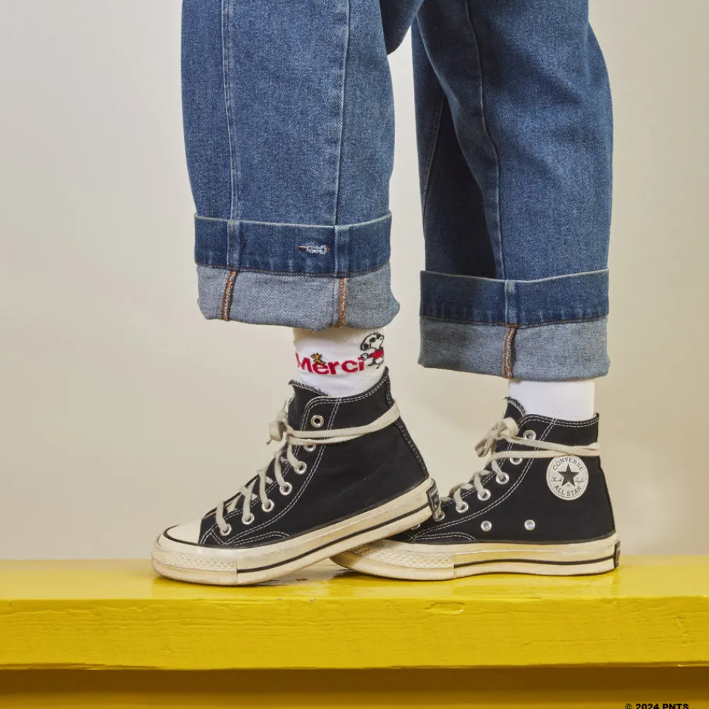 Discount F01 Peanuts x Merci - Chaussettes - Blanc