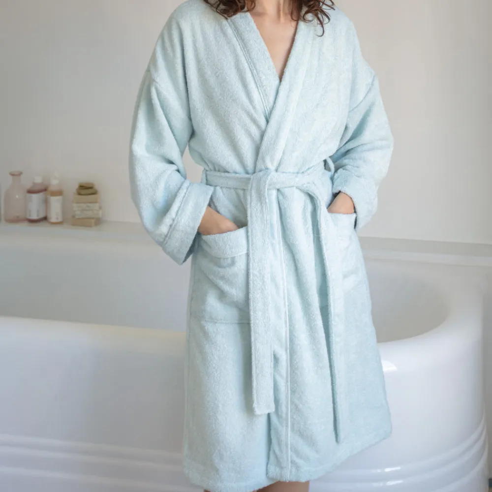Flash Sale 2100 GAZEX Peignoir en éponge - Bleu Antiparos BleuAntiparos