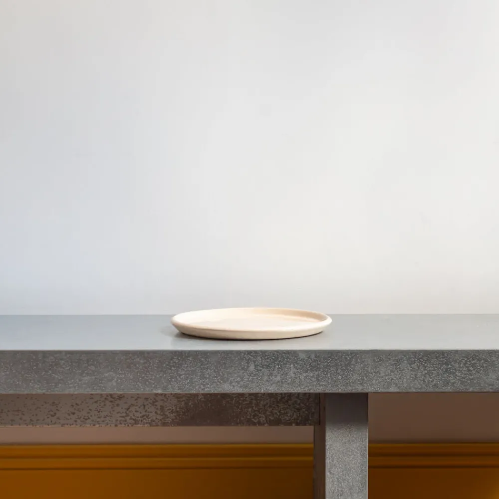 Outlet 925 JARS CERAMISTES Plat rond Réfectoire - Sable Brillant