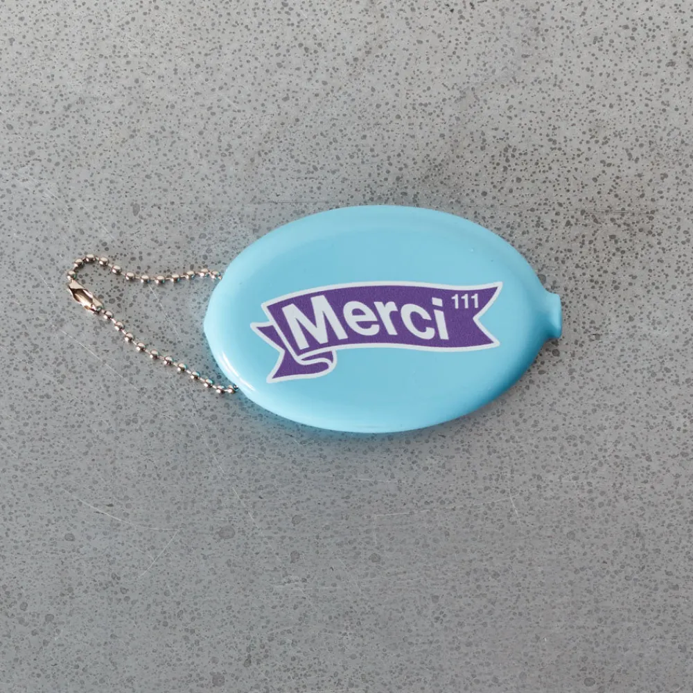 Outlet 2175 DONGGUAN Porte clé monnaie Merci - Bleu