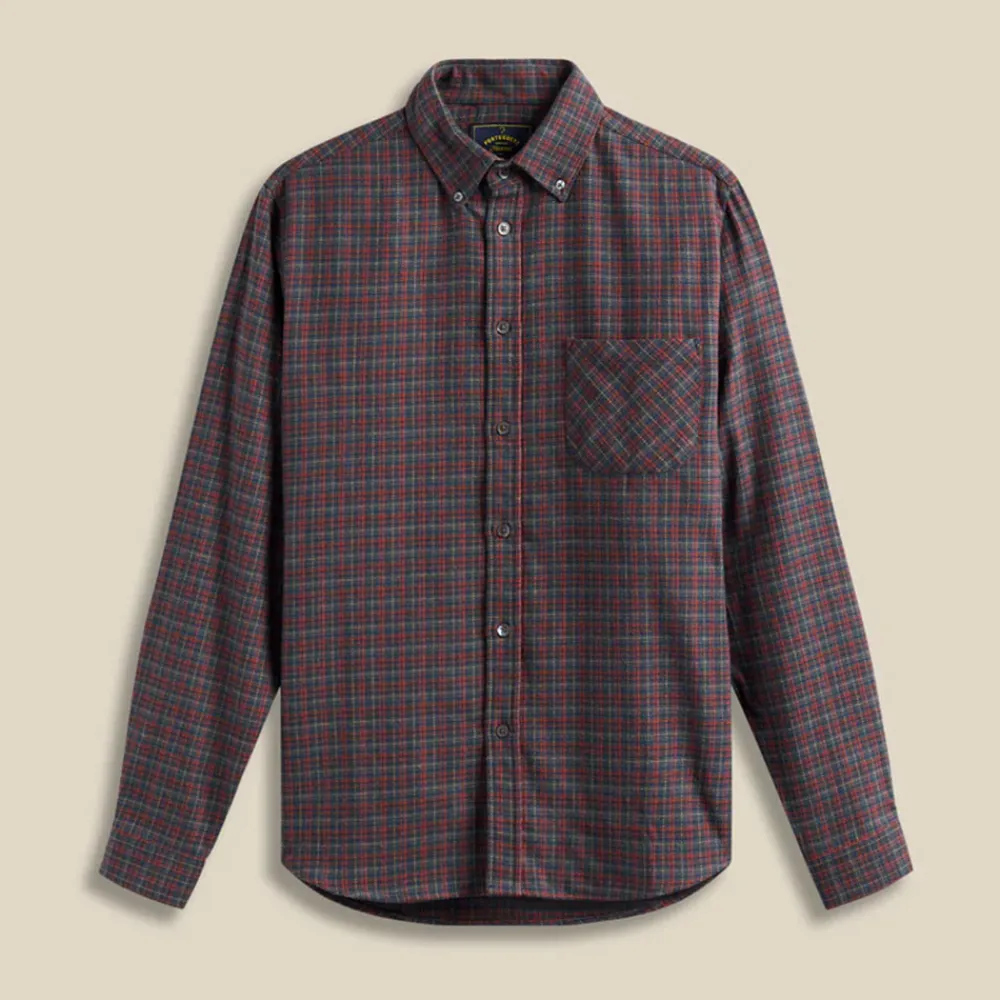 Sale Portuguese Flannel - Chemise Minerva - Gris