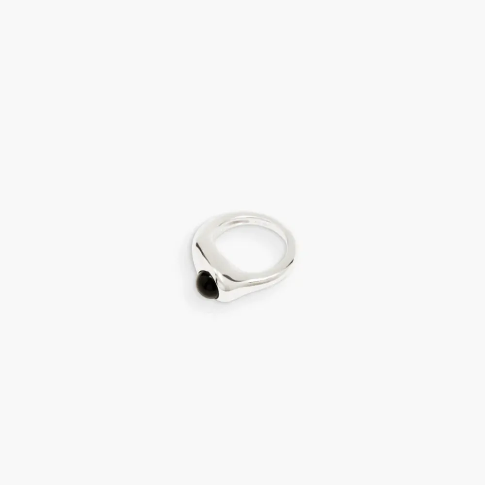 New RAGBAG - Bague Dualism Onyx - Argent