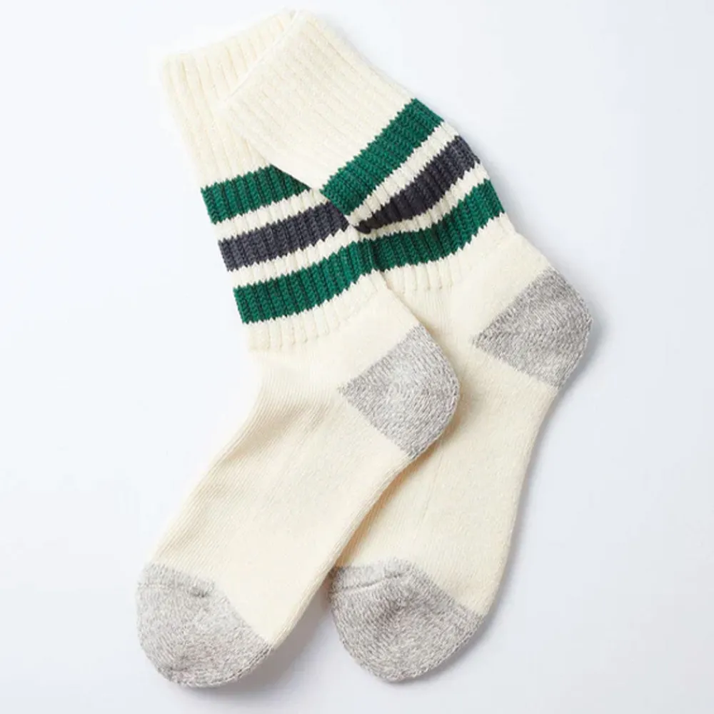 Fashion Rototo - Chaussettes Côtelées - & Gris Vert