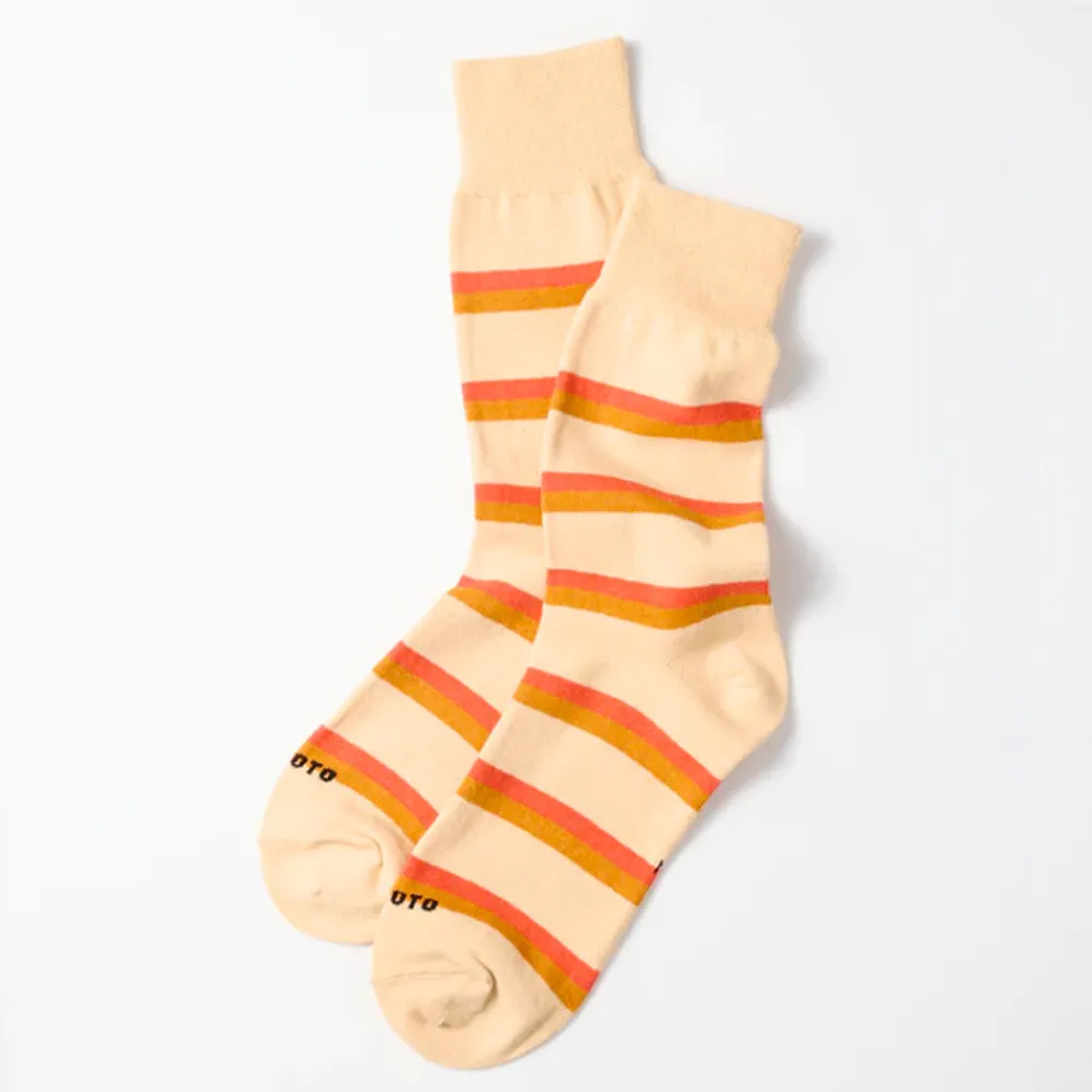 Cheap ROTOTO - Chaussettes Rayées - Pêche