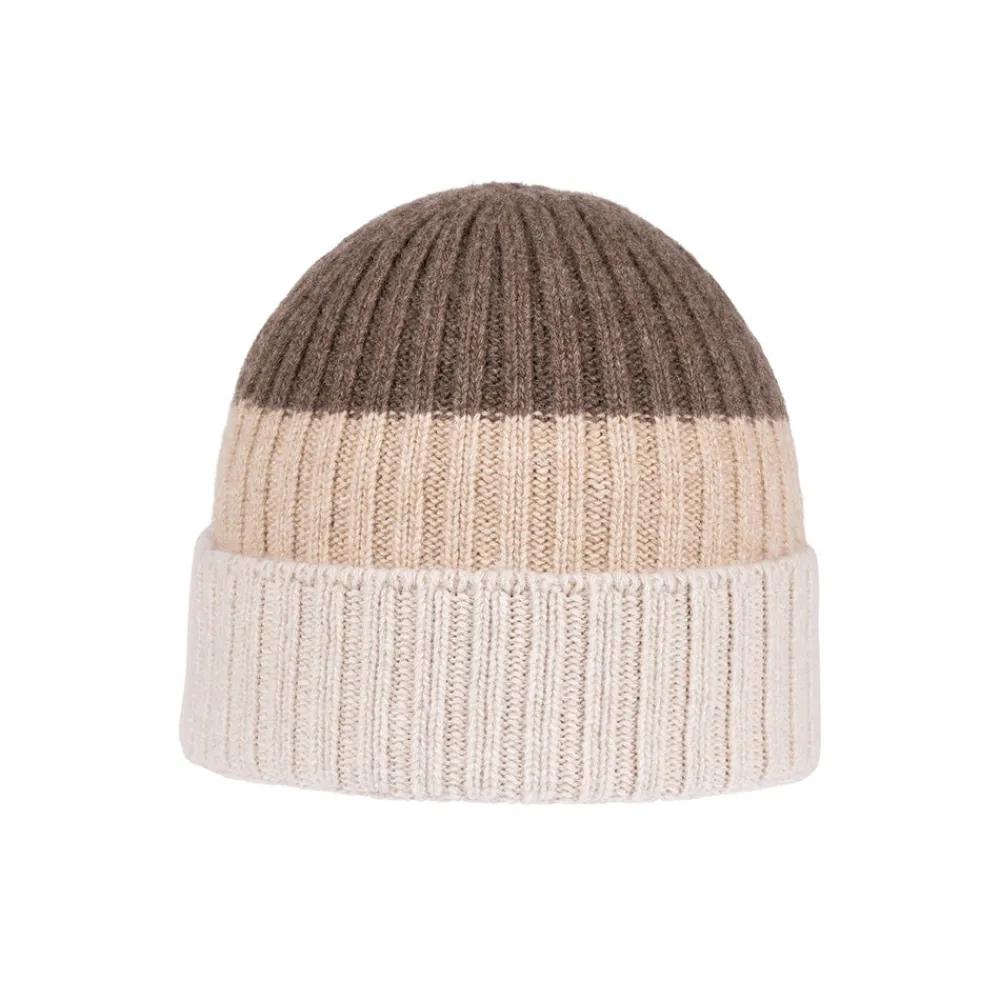 Flash Sale Santacana - Bonnet en laine et cachemire - Rayés Vison