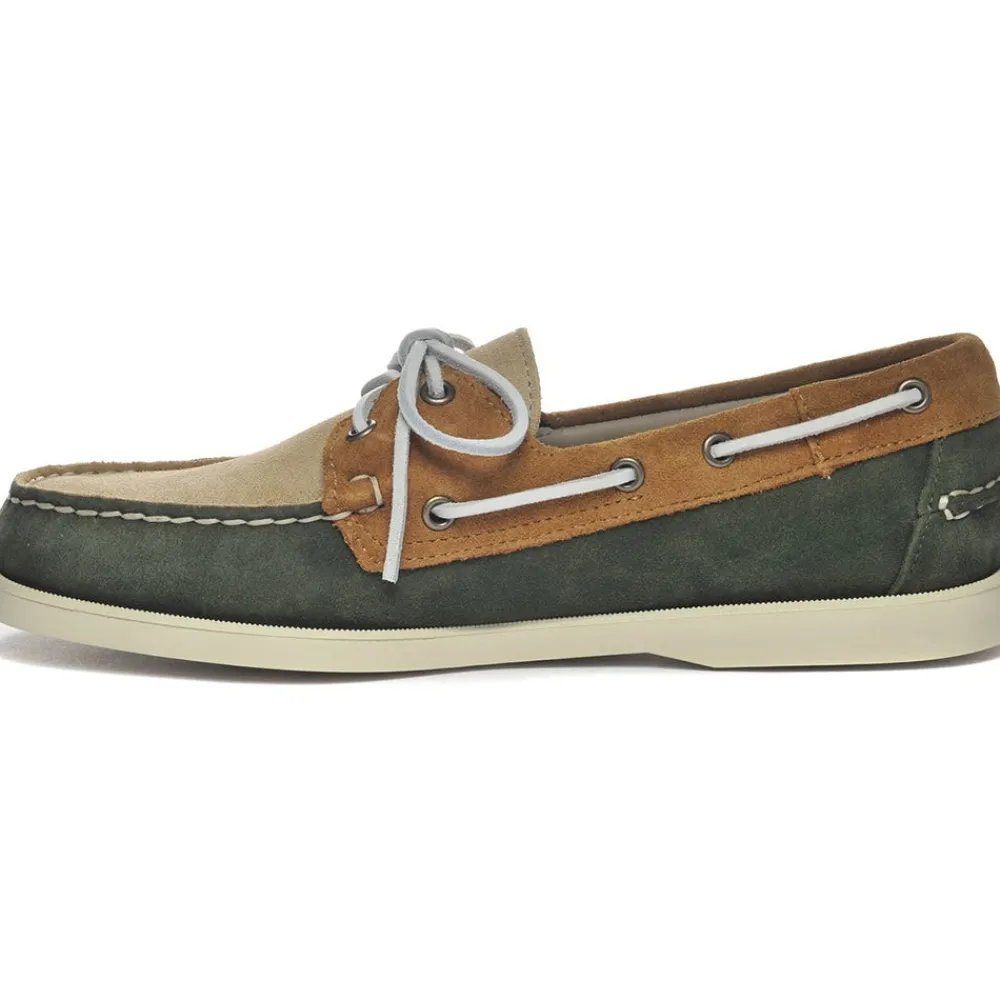 Best SEBAGO - Mocassins Portland - Vert & Ecru