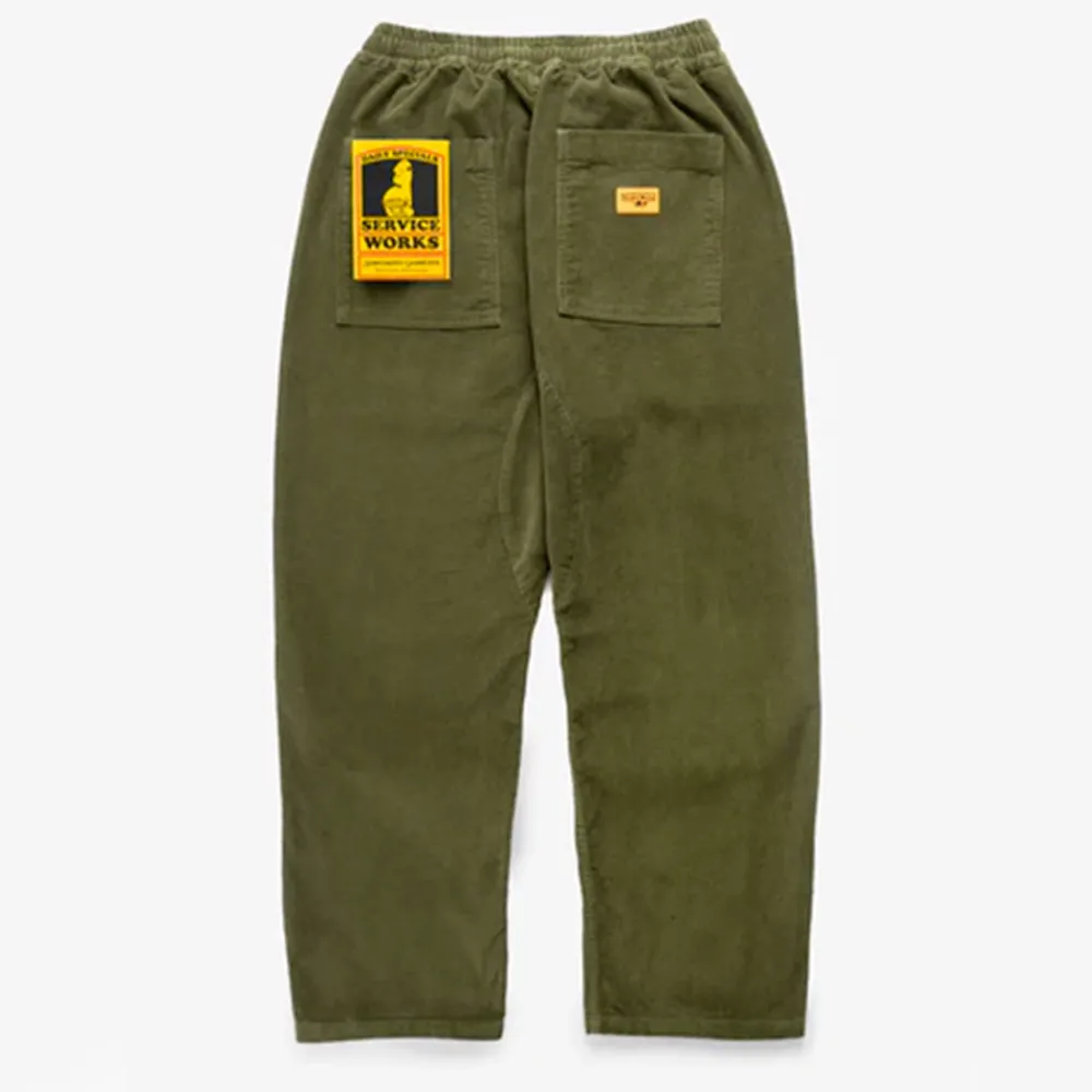 Store SERVICE WORKS - Pantalon Cordury - Olive
