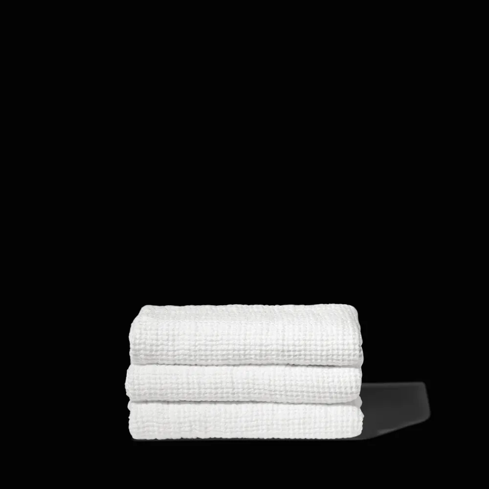 Best Sale 200 LINTEX Serviette de bain en lin - Waffle - Blanc Optique BlancOptique