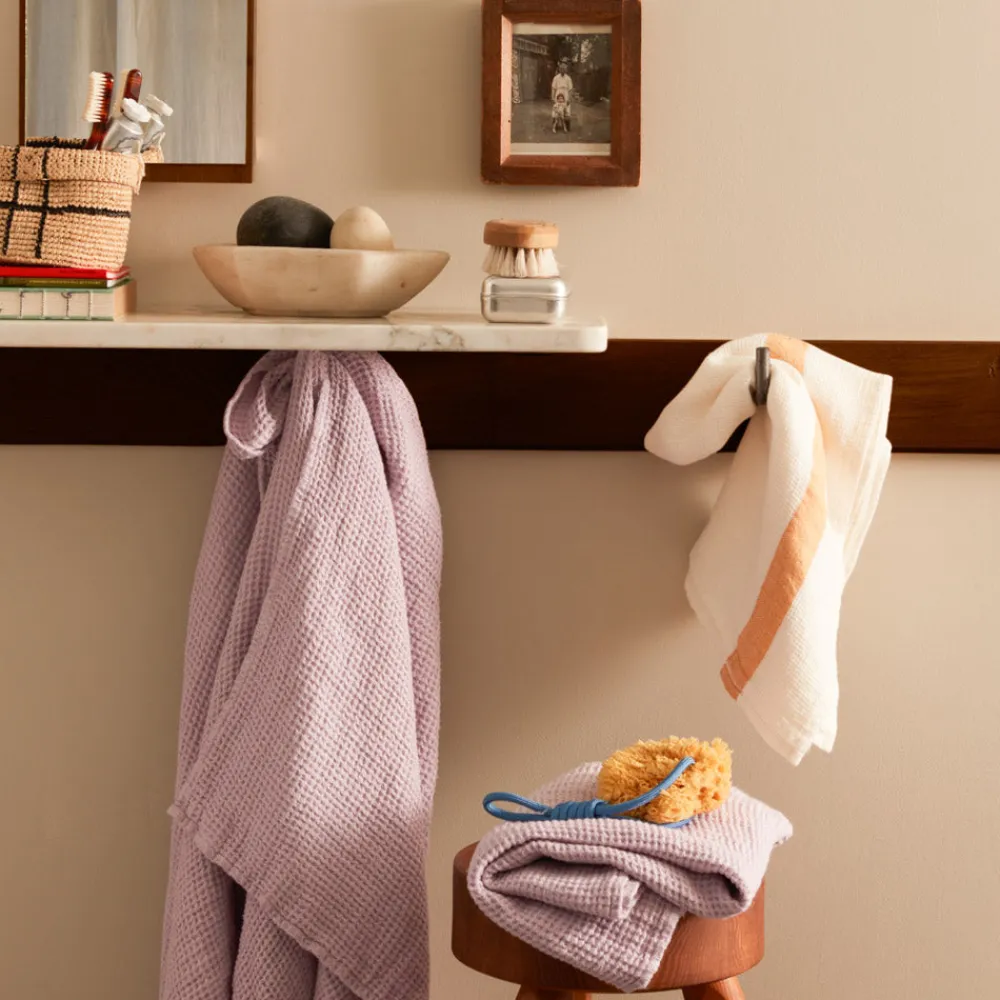 Best 200 LINTEX Serviette de bain en lin - Waffle - Parme Fuji Iro ParmeFujiIro