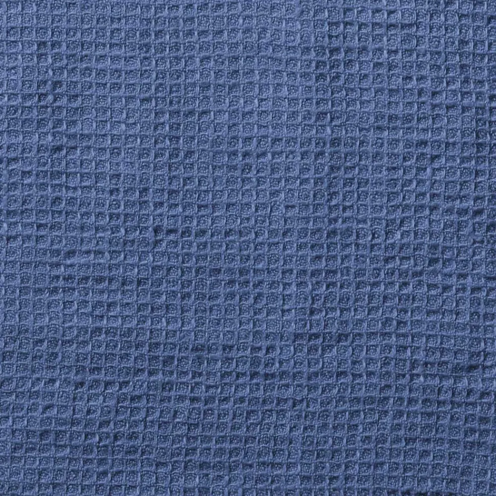 Best 200 LINTEX Serviette de bain invité en lin - Nid d'abeille - Bleu Paros BleuParos