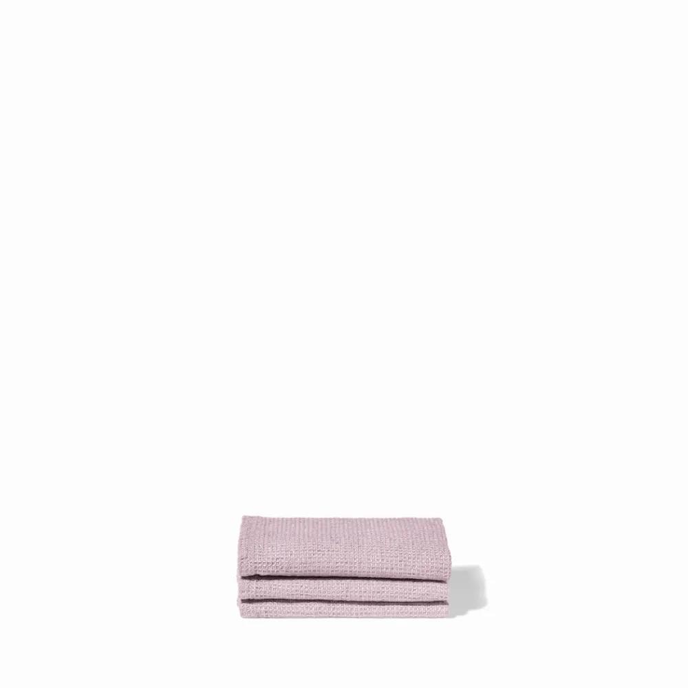 Best 200 LINTEX Serviette de bain invité en lin - Nid d'abeille - Parme Fuji Iro ParmeFujiIro