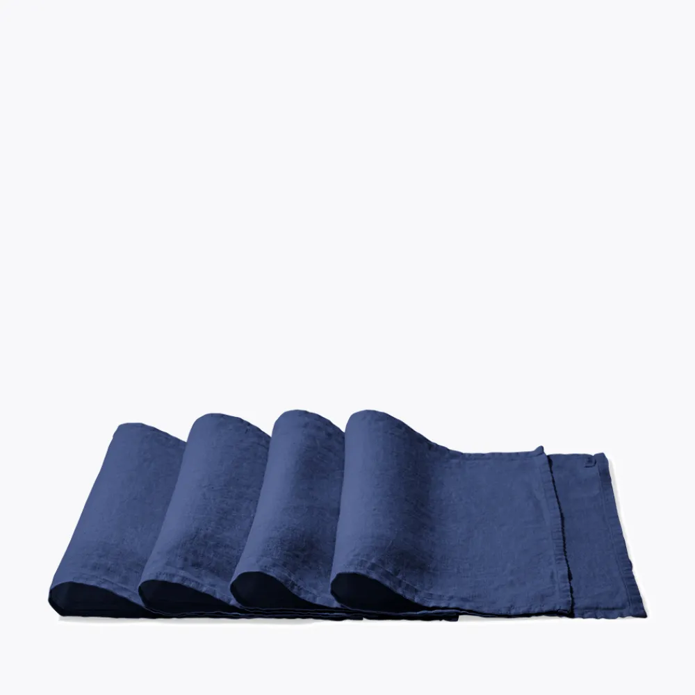 Cheap 200 LINTEX Set de table en lin lavé - Bleu Shibori BleuShibori