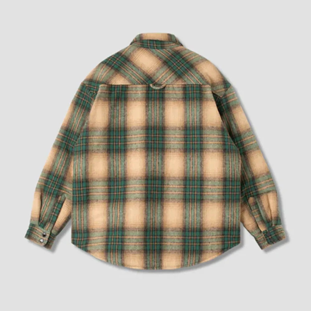 New STAN RAY - Surchemise à carreaux - Vert/ Beige