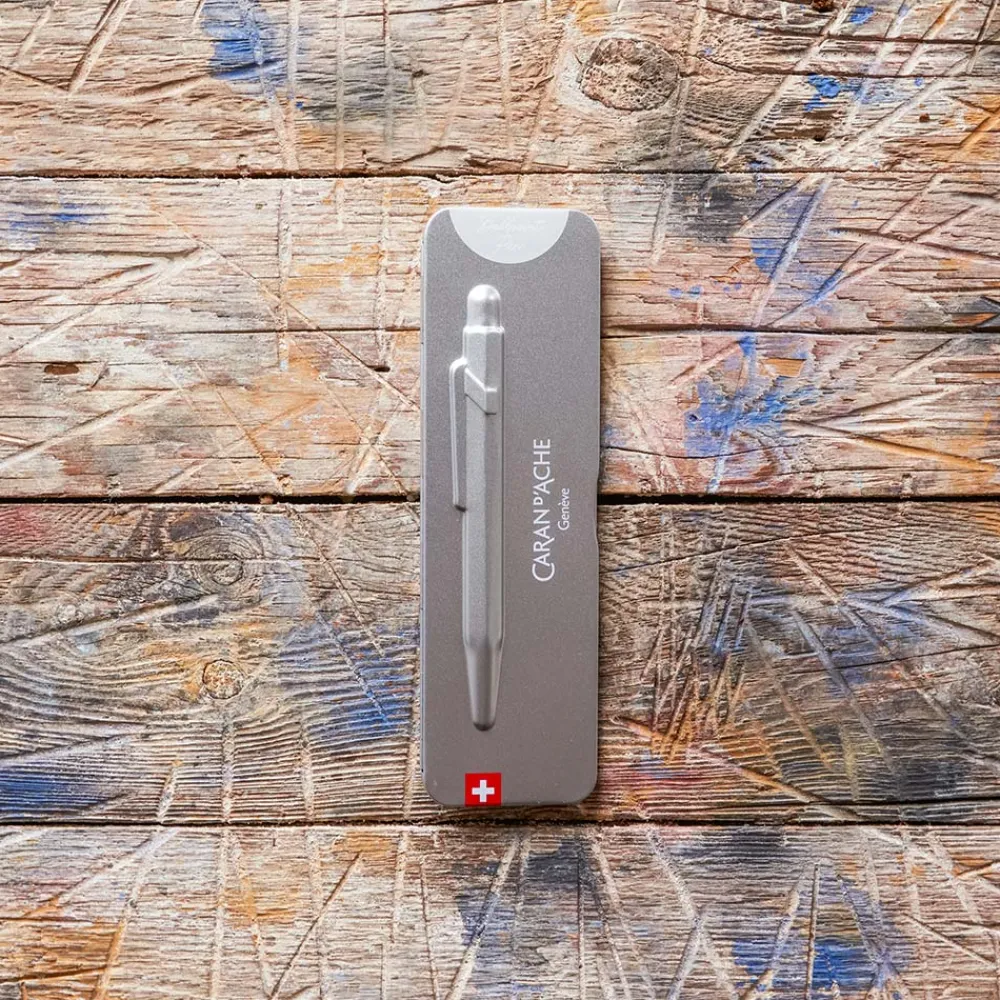 Cheap 252 CARAN D ACHE Stylo bille Original avec étui argenté - Caran d'Ache