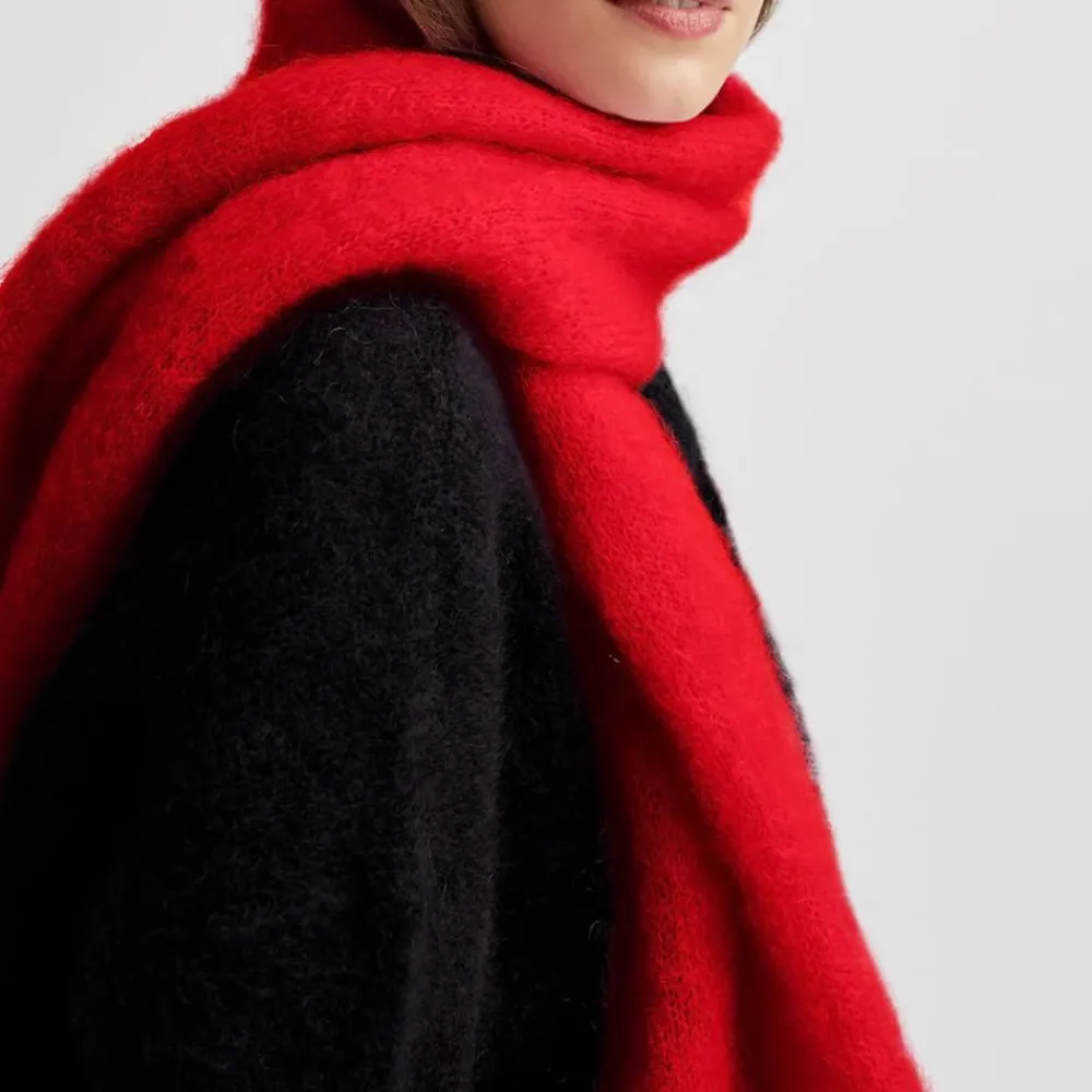 Online Surprise - Écharpe Mohair Donna - Rouge