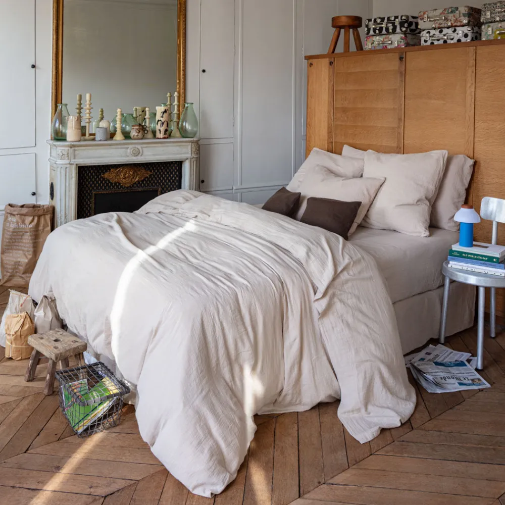 Sale 2100 GAZEX Taie d'oreiller en gaze de coton - Beige Quai de Seine BeigeQuaideSeine