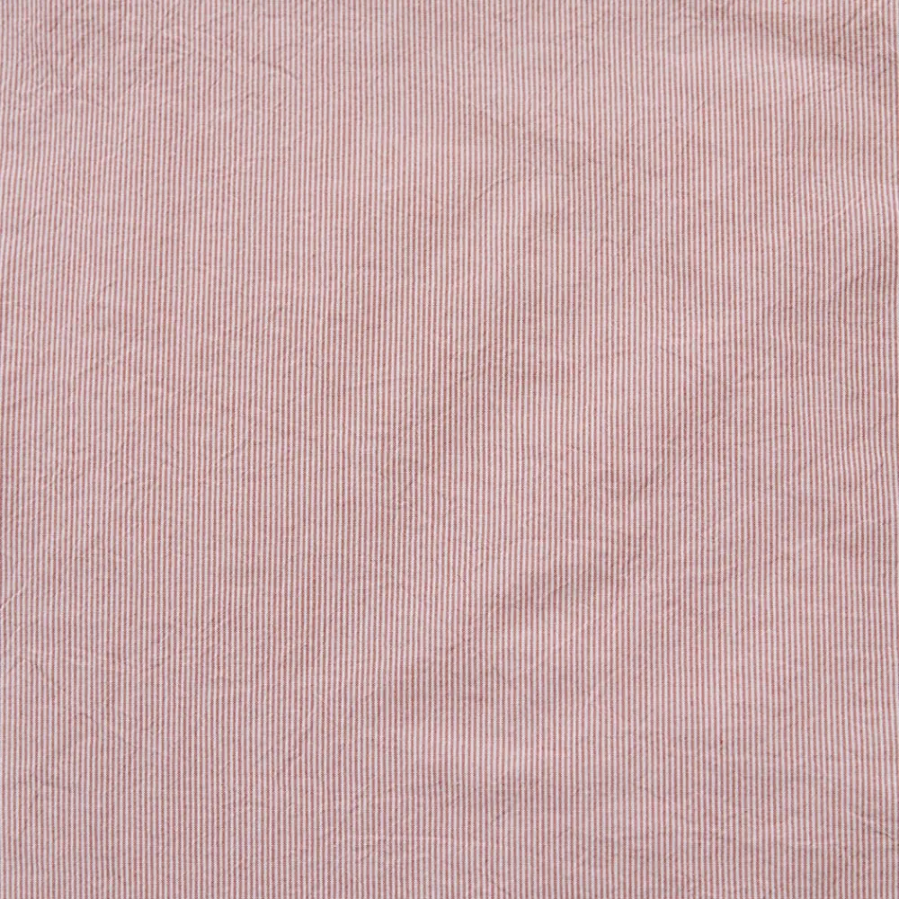 Online 1700 COTEX Taie d'oreiller en percale de coton - Rayures Rouge Ocre RayuresRougeOcre